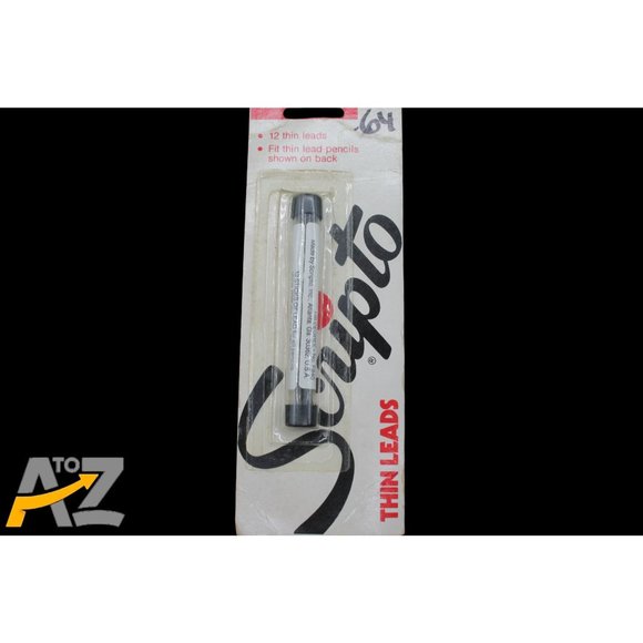 NEW Lot of 4 Scripto Thin Lead Pencil Tubes F849 - 12 Thin Leads Refill - Picture 3 of 9